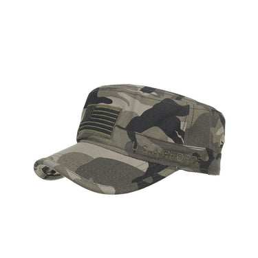 Western Style Unisex Embroidery Adjustable Flat Military Snapback Hat  -  GeraldBlack.com