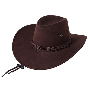 Western Unisex Outdoor Winter Cowboy Cowgirl Travel Hat Wide Brim Artificial Leather Jazz Hat  -  GeraldBlack.com