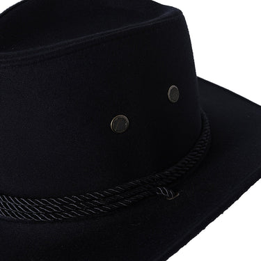 Western Unisex Outdoor Winter Cowboy Cowgirl Travel Hat Wide Brim Artificial Leather Jazz Hat  -  GeraldBlack.com