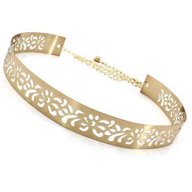 Western Vintage Fashion Sequined Mirror Decoration Metal Belt for Women - SolaceConnect.com