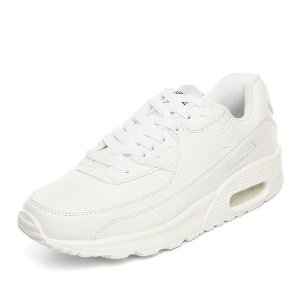 White Outdoor Running Shoes Breathable Sports Sneakers for Men Women - SolaceConnect.com
