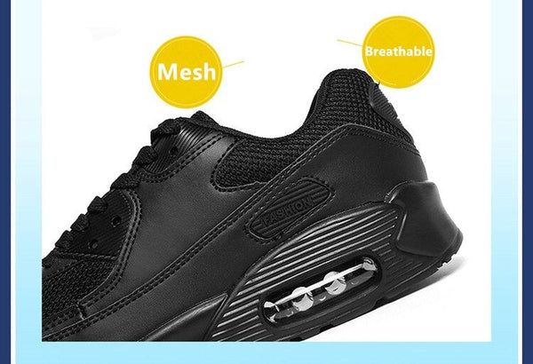 White Outdoor Running Shoes Breathable Sports Sneakers for Men  -  GeraldBlack.com
