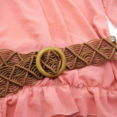 Wide Belts for Women Stylish Hollow Woven Belt for Female Belt  -  GeraldBlack.com