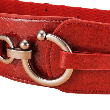 Wide Belts for Women Vintage Elastic Women Belt Metal Hook Buckle  -  GeraldBlack.com