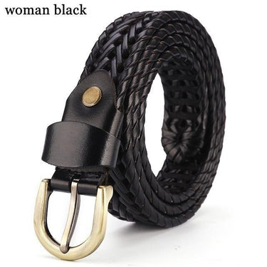 Wide Girdle Cow Skin Vintage Style Woven Unisex Straps Belts - SolaceConnect.com