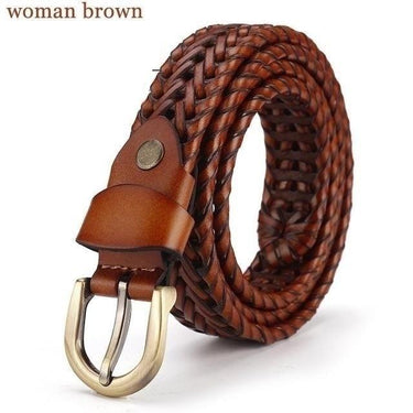 Wide Girdle Cow Skin Vintage Style Woven Unisex Straps Belts - SolaceConnect.com