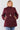Wine Plus Size Parallel Quilt Faux Fur Hood Padded Long Puffer Belted Jacket - SolaceConnect.com