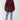 Wine Plus Size Parallel Quilt Faux Fur Hood Padded Long Puffer Belted Jacket - SolaceConnect.com