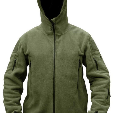 Winter Airsoft Military Fleece Tactical Thermal Hooded Jacket Coat - SolaceConnect.com