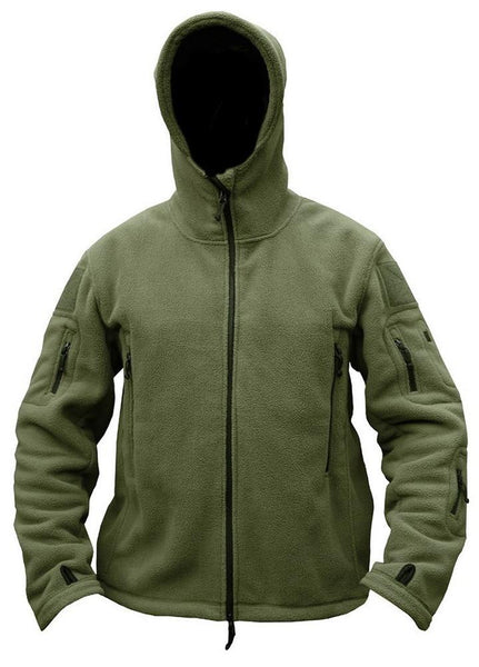 Winter Airsoft Military Fleece Tactical Thermal Hooded Jacket Coat - SolaceConnect.com