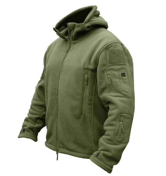 Winter Airsoft Military Fleece Tactical Thermal Hooded Jacket Coat  -  GeraldBlack.com