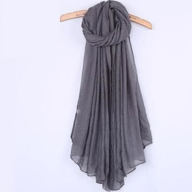 Winter Autumn Soft Light Wine Red Scarves for Women in Linen Cotton - SolaceConnect.com