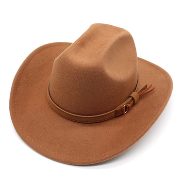 Winter Autumn Western Cowboy Hat For Gentleman Lady Cowgirl Jazz Hat Wide Brim Felt Hat  -  GeraldBlack.com