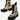 Winter Boots Square Heel Shoes Bling Bling Ankle Boots  Winter Autumn Shoes Lace Up Booties Casual  -  GeraldBlack.com