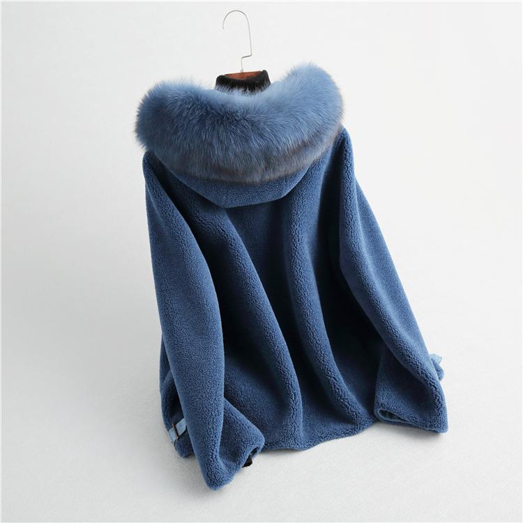 Winter Casual Women's Short Hooded Sheep Shearling Wool Fur Coats & Jackets  -  GeraldBlack.com
