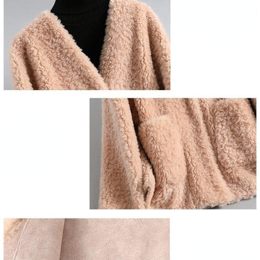 Casual Real Wool Jacket Women Autumn Winter Sheep Shearling Coat Female Short Korean Fur Coats - SolaceConnect.com