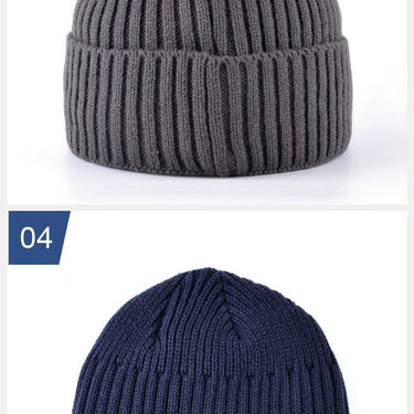 Winter Fashion Casual Solid Colour Knitted Beanies for Men and Women - SolaceConnect.com