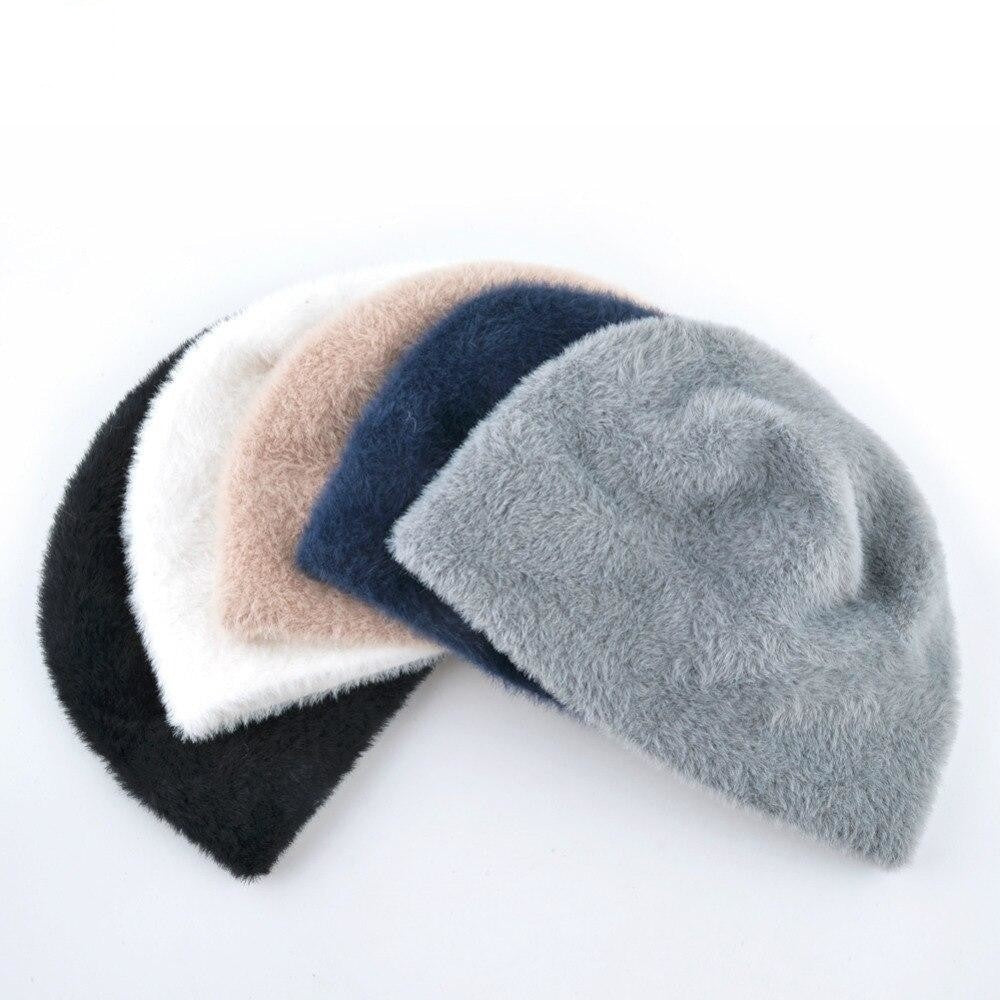 Winter Fashion Casual Warm Faux Fur Knitted Beanies for Men and Women  -  GeraldBlack.com
