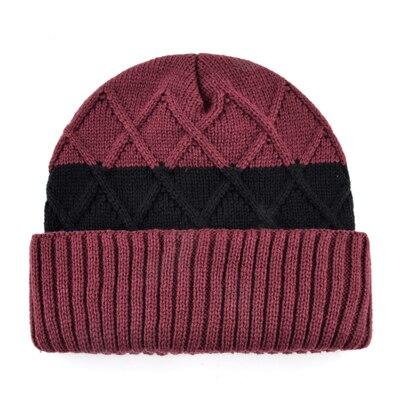 Winter Fashion Knitted Striped Velvet Beanies for Men and Women - SolaceConnect.com