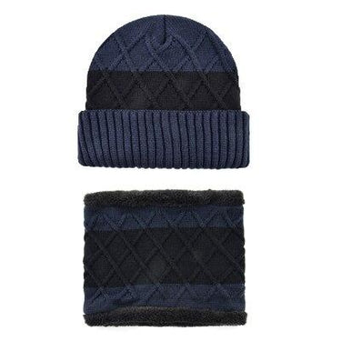 Winter Fashion Knitted Striped Velvet Beanies for Men and Women - SolaceConnect.com