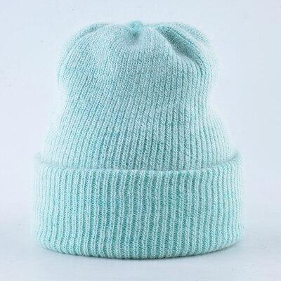 Winter Fashion Polyester Rabbit Fur Knitted Beanies for Women - SolaceConnect.com