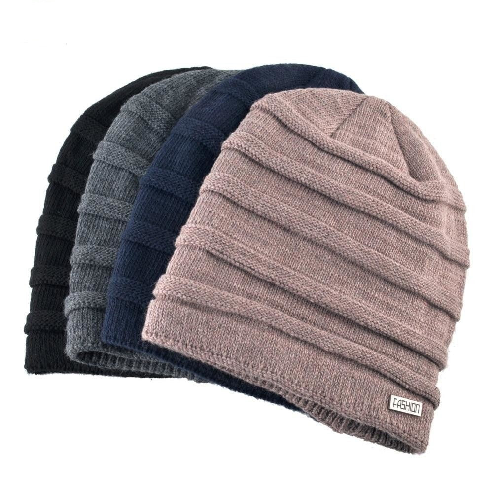 Winter Fashion Thick Warm Neck Knitted Wool Beanies for Men and Women  -  GeraldBlack.com