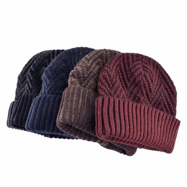 Winter Fashion Warm Wool Knitted Striped Beanies for Men and Women  -  GeraldBlack.com