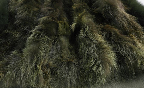 Natural Real fox fur collar Women coat Raccoon Fur liner jacket winter fashion warm loose waterproof - SolaceConnect.com