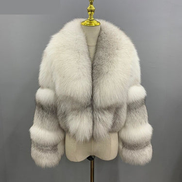 Winter Fashion Women's Natural Thick Real Fox Fur Coats & Jackets Outerwear  -  GeraldBlack.com