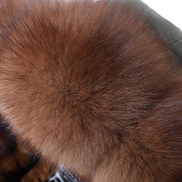 Fashion Women's Real Fox fur collar coat natural raccoon big fur collar winter parka bomber jacket - SolaceConnect.com