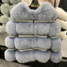 Winter Fur Coat Real Fox Fur Keep Warm Fashion Coats Women's Natural Fur Outerwear Jackets S7843 - SolaceConnect.com
