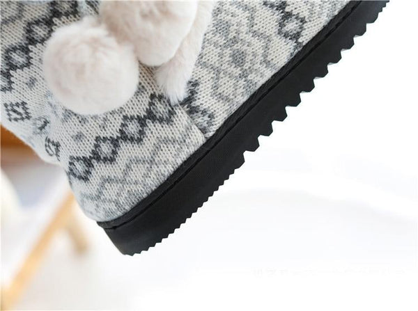 Winter Fur Warm Cotton Indoor Plush Cosy Slippers for Women - SolaceConnect.com