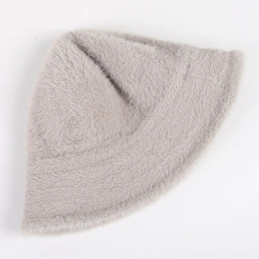 Winter Hat Women Bucket Hat Autumn Warm Solid Casual Plush Faux Fur fishing cap Solid Wool  -  GeraldBlack.com