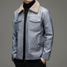 Winter Jacket Men Casual Plush Fur Leather Jacket Slim Fit Thicken Jackets Coat Streetwear Youth  -  GeraldBlack.com