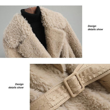 Ladies Long Real Wool Jackets Female Winter Elegant Sheep Shearling Coat Women's Fur Coats Casaco - SolaceConnect.com