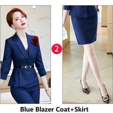 Winter Long Sleeve OL Style Business Professional Pantsuit for Women  -  GeraldBlack.com