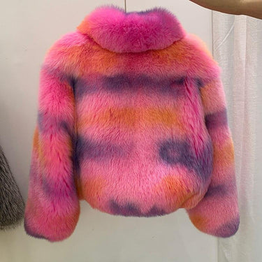 Winter Luxury Fox Fur Full Pelt Coat Women Natural Fur Jacket Collar Lady Thick Warm Overcoat S3655 - SolaceConnect.com