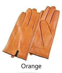 Winter Men's Genuine Leather Touch Screen Gloves Fashion Warm Black Gloves Goatskin Mittens GSM012  -  GeraldBlack.com
