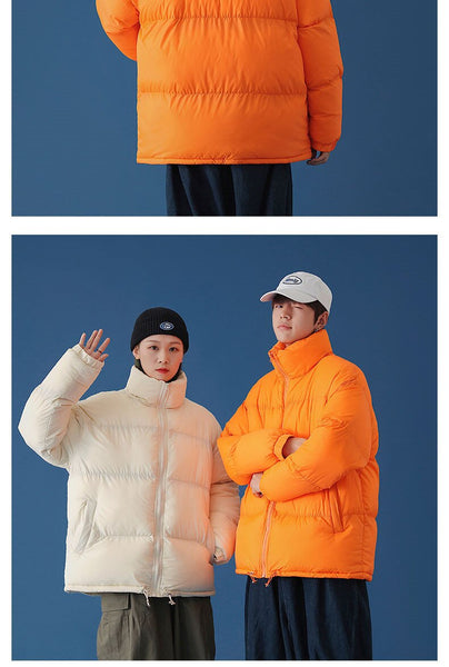 Winter Padded Jacket Coat Thicken Parkas  Boy Outwear Loose Oversized Clothes Lovers  -  GeraldBlack.com
