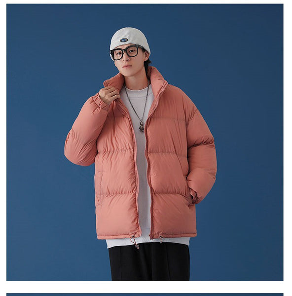 Winter Padded Jacket Coat Thicken Parkas  Boy Outwear Loose Oversized Clothes Lovers  -  GeraldBlack.com