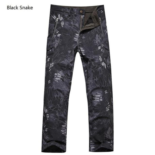 Winter Shark Skin Soft Shell Windproof Waterproof Camouflage Pants for Men - SolaceConnect.com