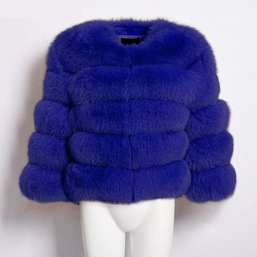 Winter Thick Fashion Women's Real Fox Fur O-neck Coats & Jackets Outerwear  -  GeraldBlack.com