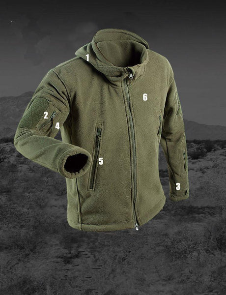 Winter Warm Casual Camouflage Tactical FleeceHoodie Coat Jacket for Men - SolaceConnect.com
