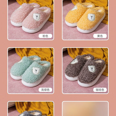 Women Slippers Winter Warm Cute Cartoon Eva Thick-Soled Bear Fur Slippers Home Indoor Winter Plush - SolaceConnect.com
