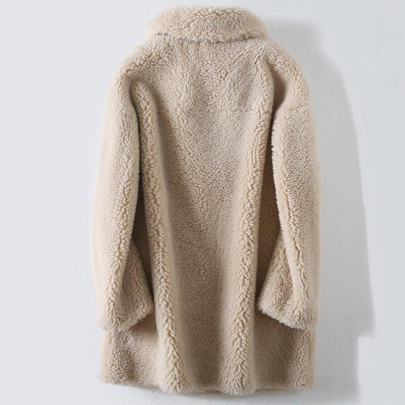 Warm Sheep Shearling Coat Female Winter Women's Fur Coat Casual Wool Jacket Women Korean Style - SolaceConnect.com