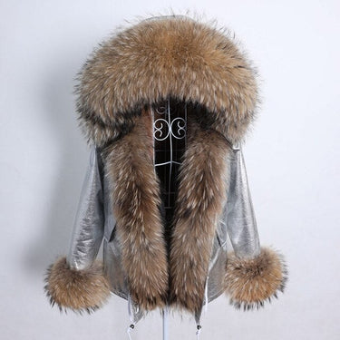 Winter Warm Thick Parkas with Natural Racoon Fur Trim on Sleeves and Collar  -  GeraldBlack.com