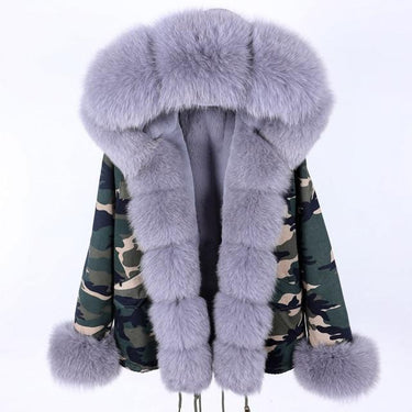 Winter Warm Women's Real Natural Raccoon Fur Hooded Zipper Coats & Jackets  -  GeraldBlack.com