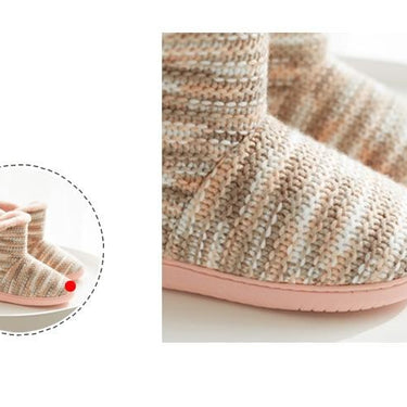 Women Winter Warm Home Slippers Plush Shoes Slip On Soft Warm Cotton Indoor Comfort Flats Ladies - SolaceConnect.com