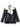 Winter Women Faux Leather Fur Black White Jacket with Belt Moto Biker Loose Turndown Collar Coat  -  GeraldBlack.com