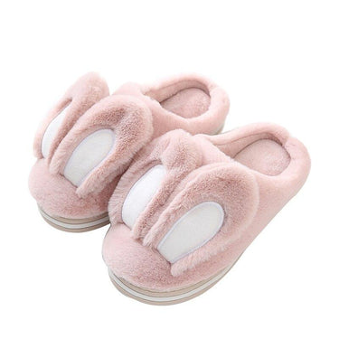 Women WInter Home Slippers Cute Rabbit Ears Soft Plush Comfort Indoor Shoes Female Slip On Ladies - SolaceConnect.com